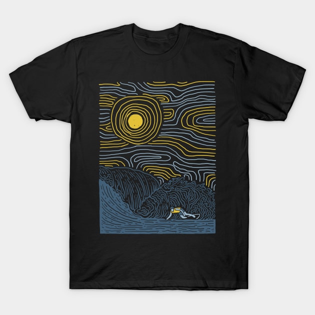 Surf Line T-Shirt by quilimo